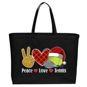 Peace Love Tennis Christmas Tennis Player Xmas Party Cool Gift Cotton Canvas Jumbo Tote