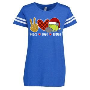 Peace Love Tennis Christmas Tennis Player Xmas Party Cool Gift Enza Ladies Jersey Football T-Shirt