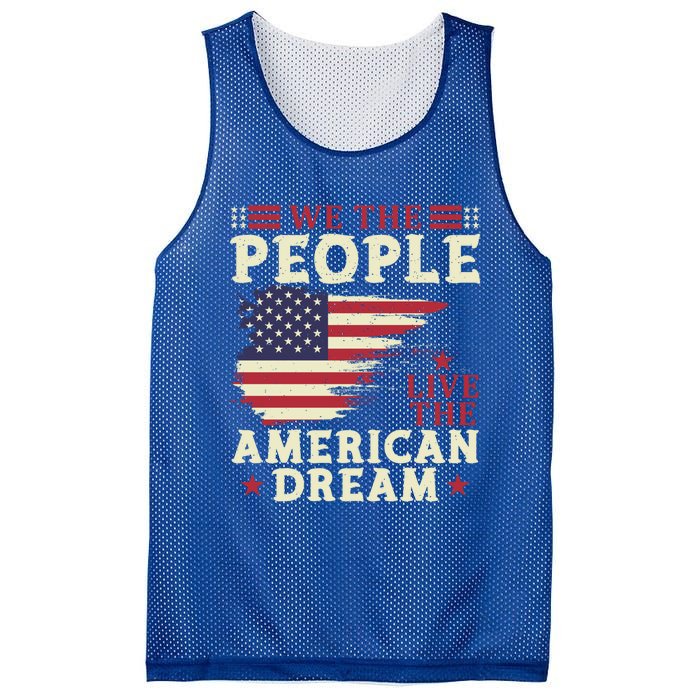 People Live The American Dream July 4 Fourth Of July Gift Mesh Reversible Basketball Jersey Tank