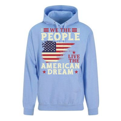 People Live The American Dream July 4 Fourth Of July Gift Unisex Surf Hoodie