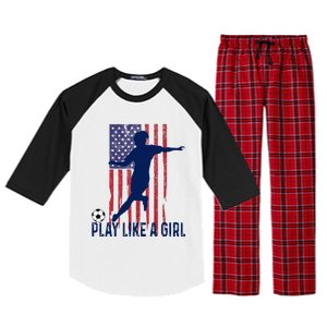 Play Like USA Flag Football Team  Game Goal Soccer Raglan Sleeve Pajama Set