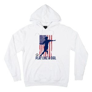 Play Like USA Flag Football Team  Game Goal Soccer Hoodie