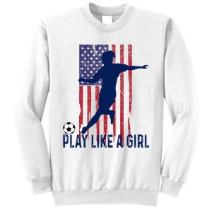 Play Like USA Flag Football Team  Game Goal Soccer Sweatshirt