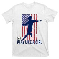 Play Like USA Flag Football Team  Game Goal Soccer T-Shirt