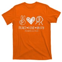 Peace Love Unity Orange Anti Bullying Unity Day Kids T-Shirt