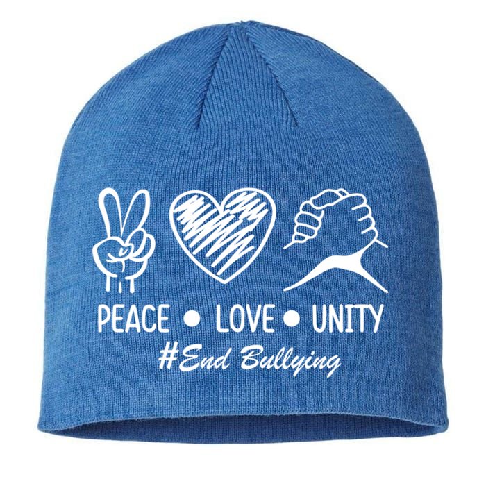 Peace Love Unity Day Orange Be Kind Equality Anti Bullying Gift Sustainable Beanie