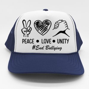 Peace Love Unity Day Orange Be Kind Equality Anti Bullying Gift Trucker Hat