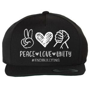 Peace Love Unity Day Orange Be Kind Anti Bullying Wool Snapback Cap