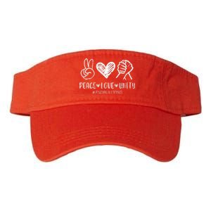 Peace Love Unity Day Orange Be Kind Anti Bullying Valucap Bio-Washed Visor