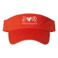 Peace Love Unity Day Orange Be Kind Anti Bullying Valucap Bio-Washed Visor