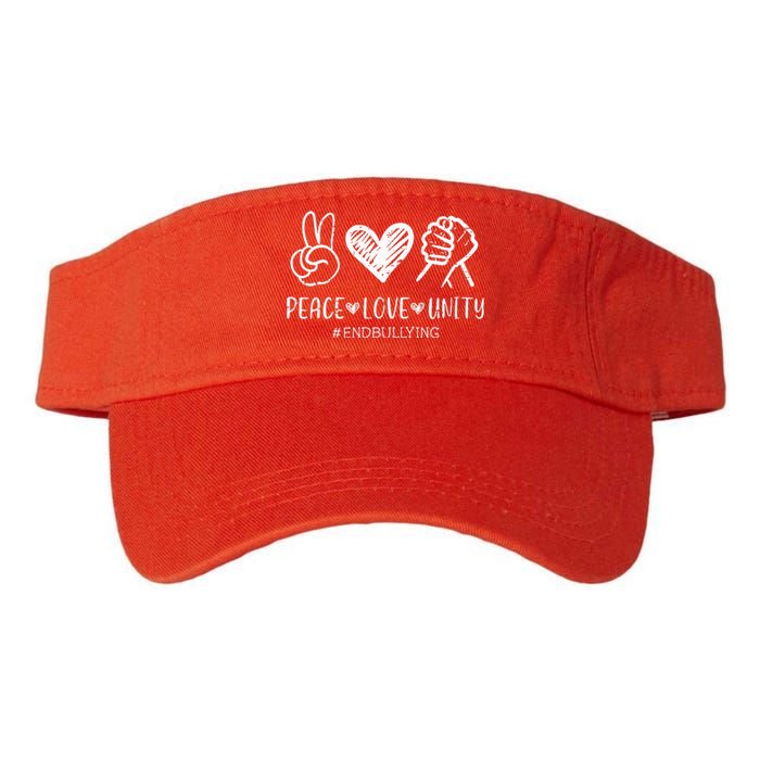 Peace Love Unity Day Orange Be Kind Anti Bullying Valucap Bio-Washed Visor