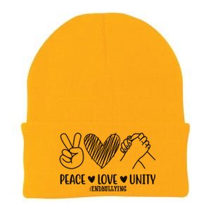 Peace Love Unity End Bullying Awareness Knit Cap Winter Beanie