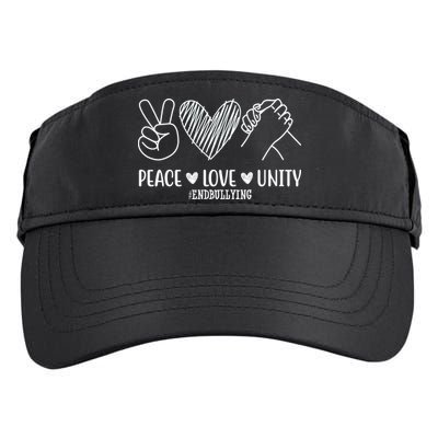 Peace Love Unity End Bullying Awareness Adult Drive Performance Visor