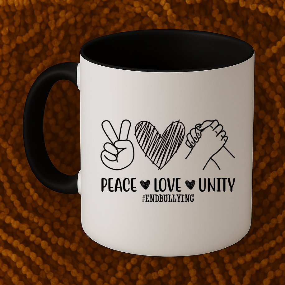 Peace Love Unity End Bullying Awareness Mug