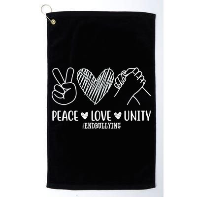 Peace Love Unity End Bullying Awareness Golf Towel