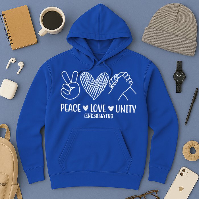 Peace Love Unity End Bullying Awareness Hoodie