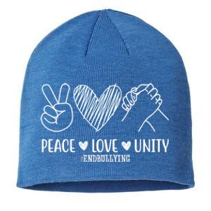 Peace Love Unity End Bullying Awareness Sustainable Beanie