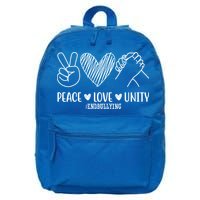 Peace Love Unity End Bullying Awareness 16 in Basic Backpack