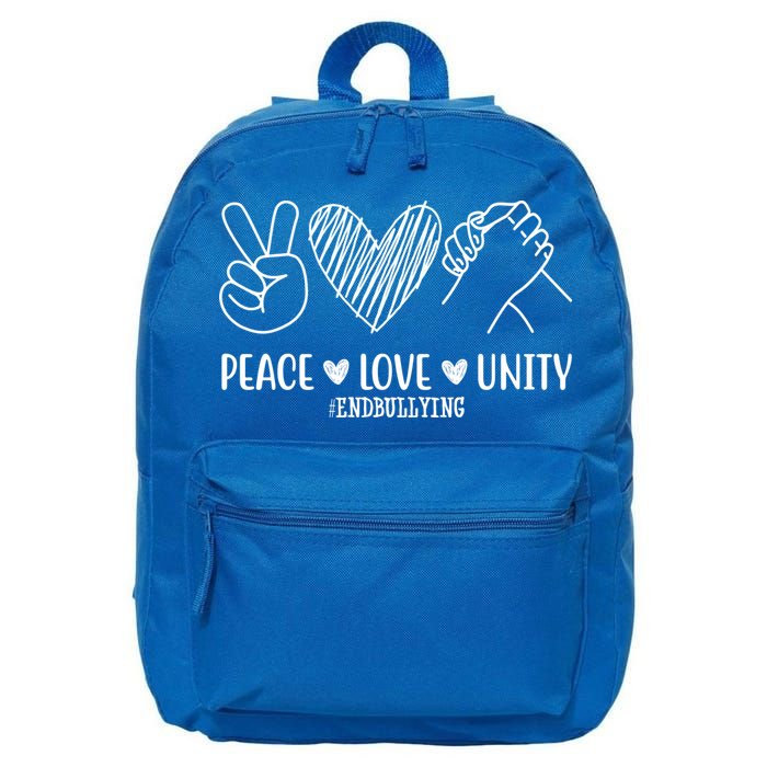 Peace Love Unity End Bullying Awareness 16 in Basic Backpack