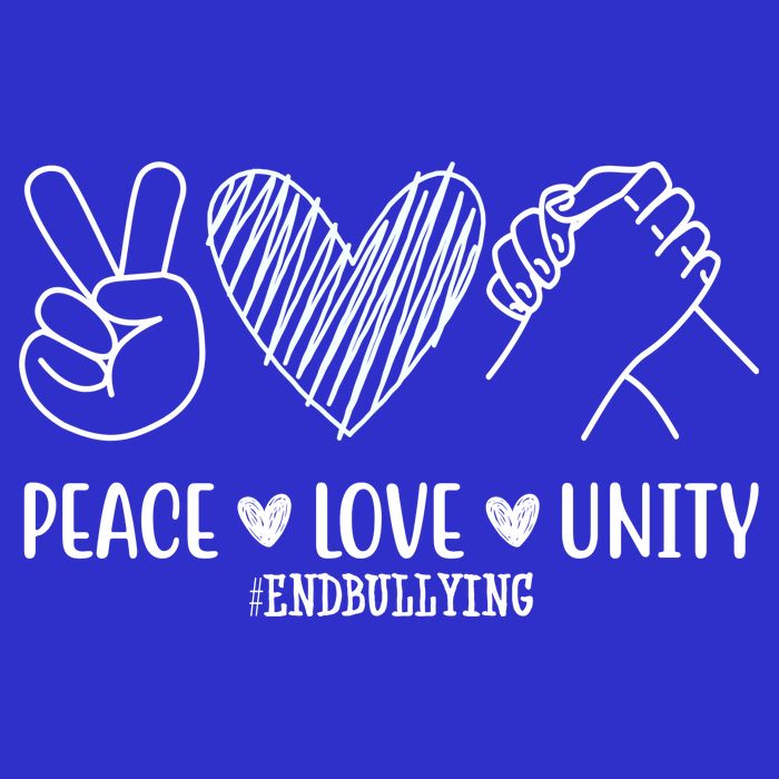 Peace Love Unity End Bullying Awareness 16 in Basic Backpack