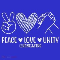 Peace Love Unity End Bullying Awareness Baby Bodysuit