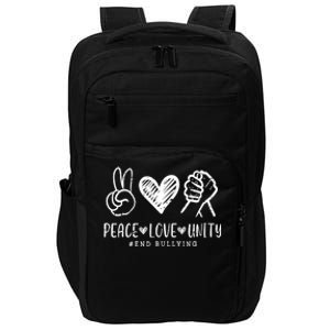 Peace Love Unity Day Orange Be Kind Anti Bullying Impact Tech Backpack