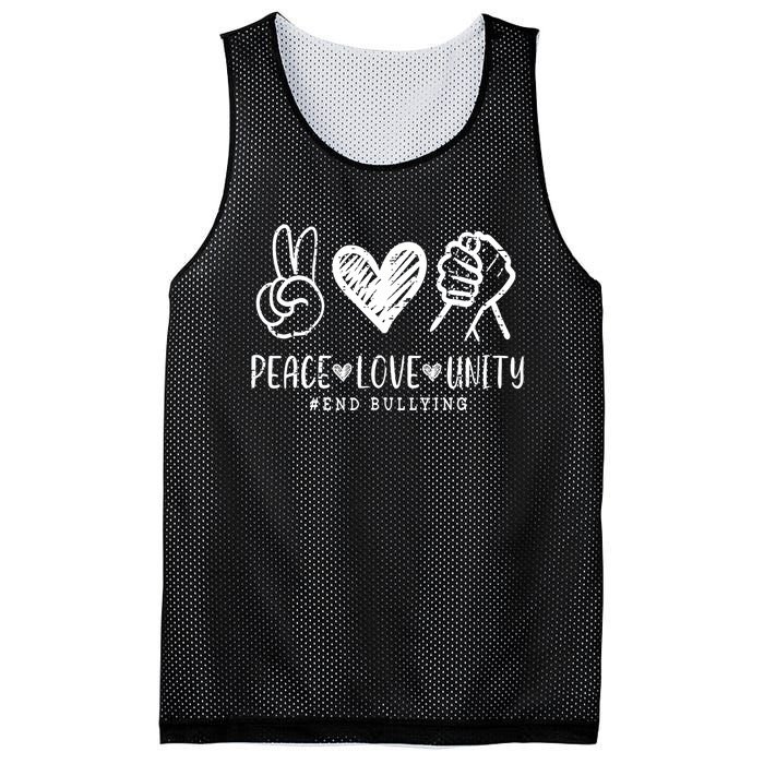 Peace Love Unity Day Orange Be Kind Anti Bullying Mesh Reversible Basketball Jersey Tank