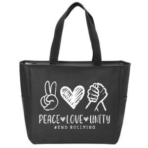 Peace Love Unity Day Orange Be Kind Anti Bullying Zip Tote Bag