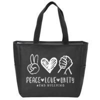 Peace Love Unity Day Orange Be Kind Anti Bullying Zip Tote Bag