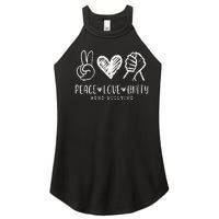 Peace Love Unity Day Orange Be Kind Anti Bullying Women's Perfect Tri Rocker Tank