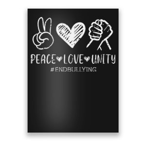 Peace Love Unity Orange Anti Bullying Unity Day Poster