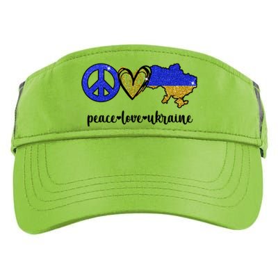 Peace Love Ukraine Adult Drive Performance Visor