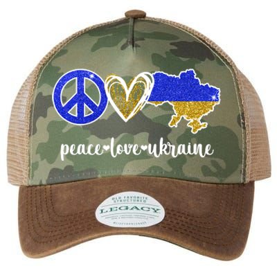 Peace Love Ukraine Legacy Tie Dye Trucker Hat