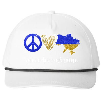 Peace Love Ukraine Snapback Five-Panel Rope Hat