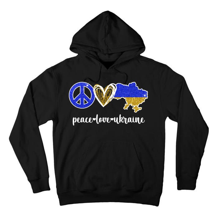 Peace Love Ukraine Tall Hoodie