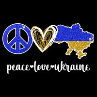 Peace Love Ukraine Tall Hoodie