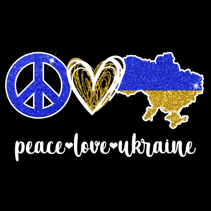 Peace Love Ukraine Tall Hoodie