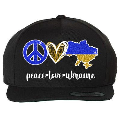 Peace Love Ukraine Wool Snapback Cap