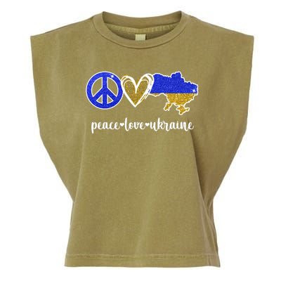 Peace Love Ukraine Garment-Dyed Women's Muscle Tee