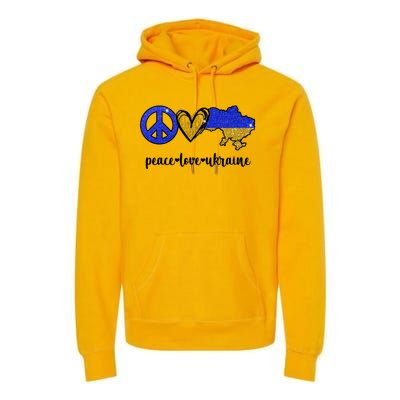 Peace Love Ukraine Premium Hoodie