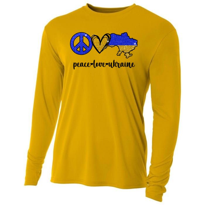 Peace Love Ukraine Cooling Performance Long Sleeve Crew