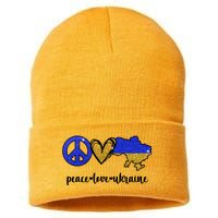 Peace Love Ukraine Sustainable Knit Beanie