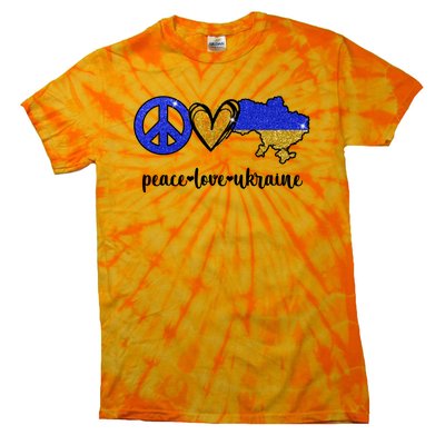 Peace Love Ukraine Tie-Dye T-Shirt