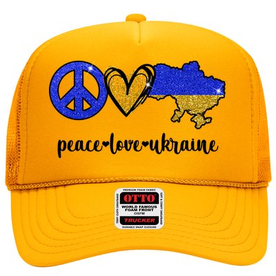 Peace Love Ukraine Trucker Hat