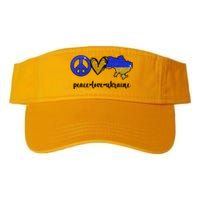 Peace Love Ukraine Valucap Bio-Washed Visor