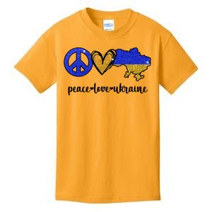 Peace Love Ukraine Kids T-Shirt