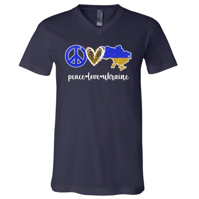 Peace Love Ukraine V-Neck T-Shirt