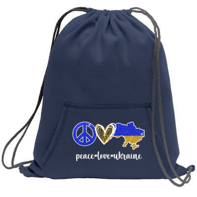 Peace Love Ukraine Sweatshirt Cinch Pack Bag