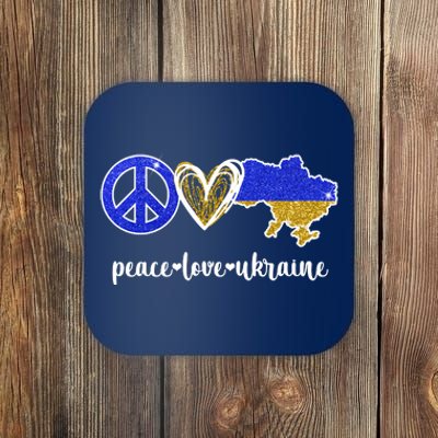 Peace Love Ukraine Coaster