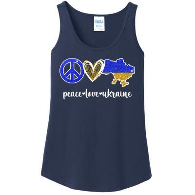 Peace Love Ukraine Ladies Essential Tank